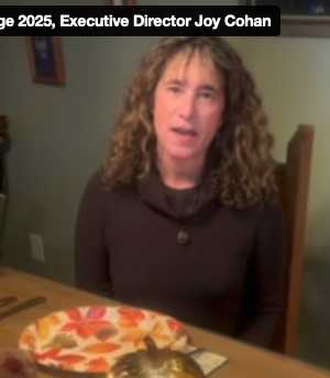 Thanksgiving message 2025, Executive Director Joy Cohan