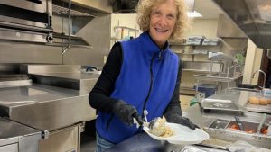 Juelie Roggli has spent decades serving her community as a volunteer and continues to do so at Woodland’s Café Yolo. Photo courtesy of Juelie Roggli